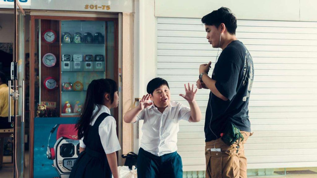 Marcus Chan, Director & Writer of Second Hand Stories, directing young talent of the show.